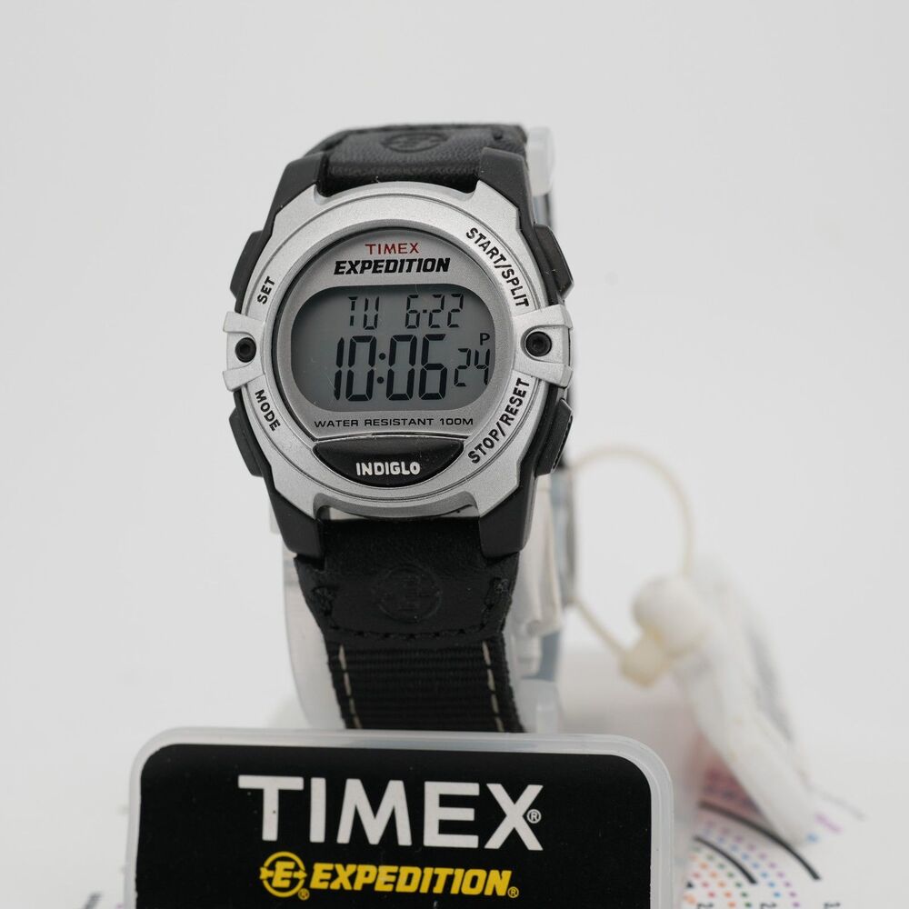 Timex Expedition T49957 34mm Digital Watch Indiglo Water Resistant 100M New Batt